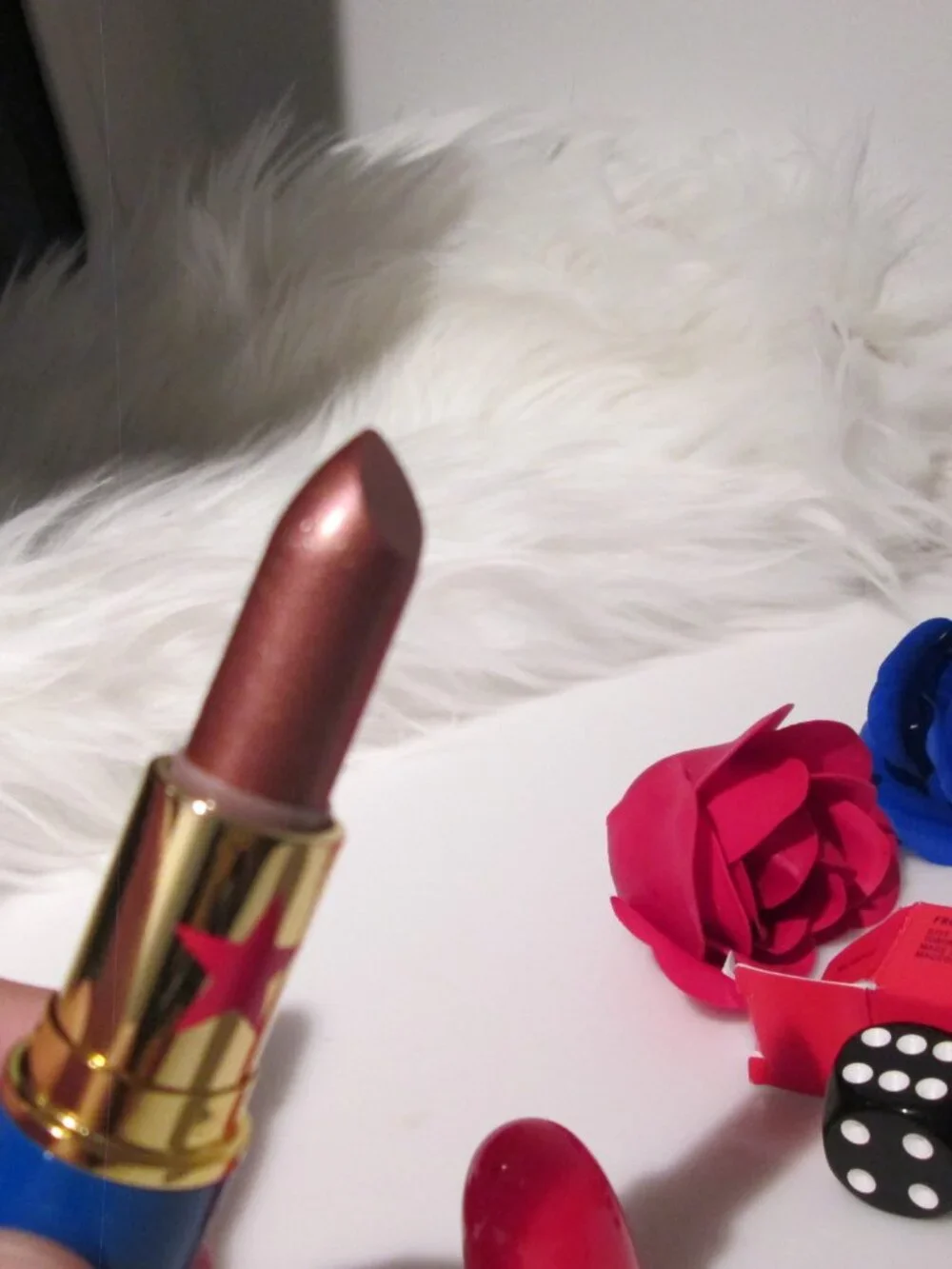 So cool Wonder Woman Frost Lipstick collector's New double boxed L.E.